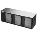 Beverage-Air BB94HC-G-B 94" Bar Refrigerator - 3 Swinging Glass Doors, Black, 115v thumbnail 3
