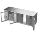 Beverage-Air BB94HC-G-S 94" Bar Refrigerator - 3 Swinging Glass Doors, Stainless, 115v thumbnail 4
