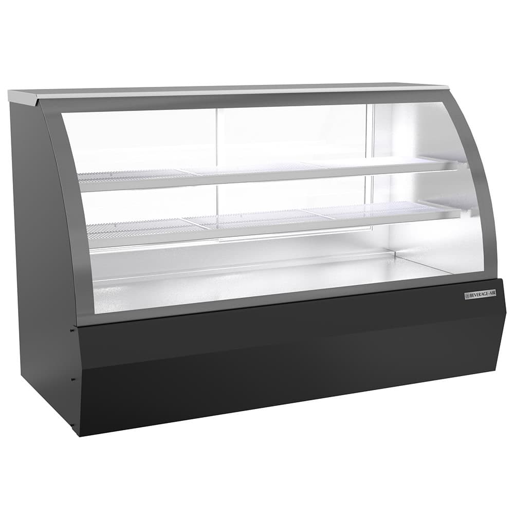 Beverage-Air CDR6HC-1-B-D 73-11/16" Full Service Dry Deli Case w/ Curved Glass - (3) Levels, 120v