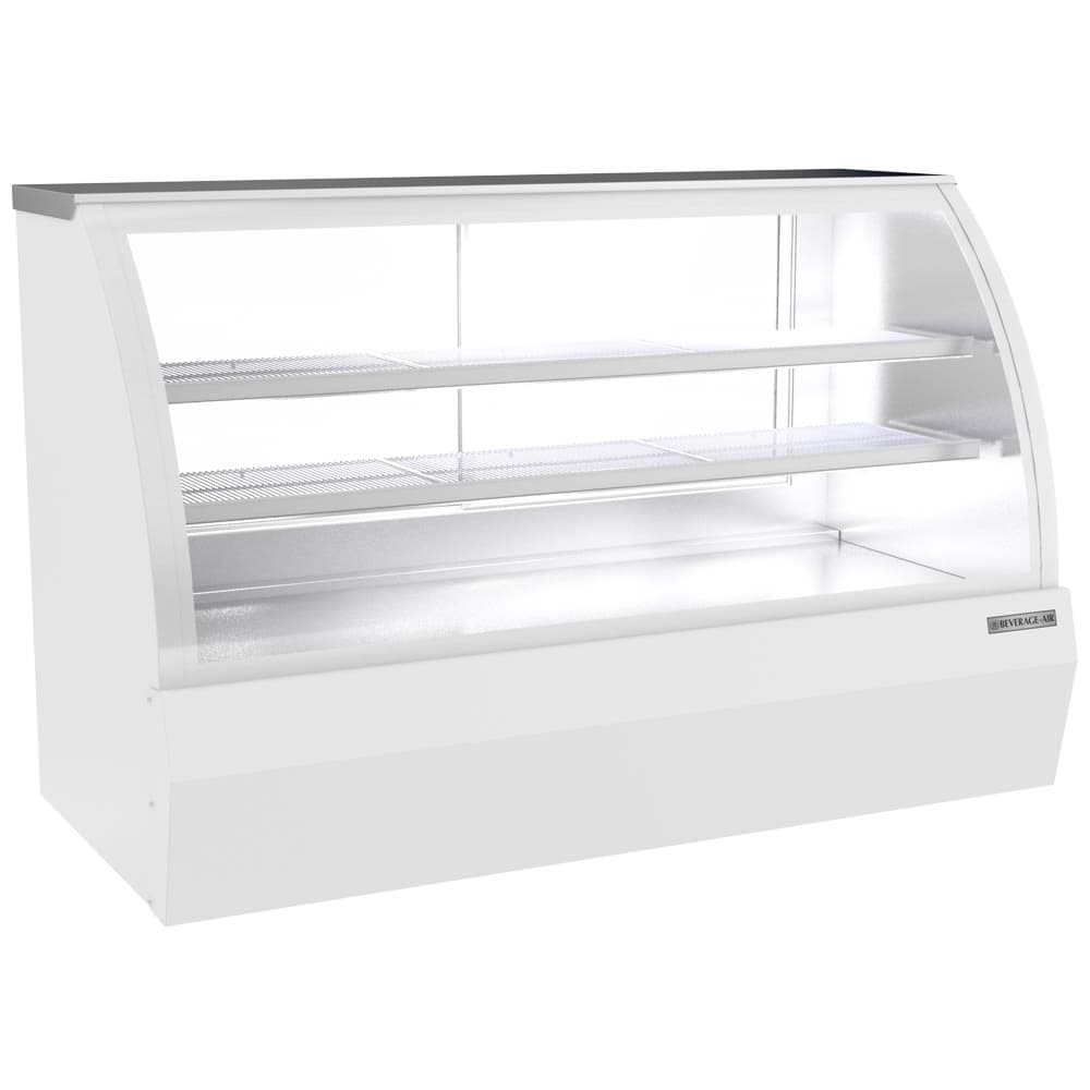 Beverage-Air CDR6HC-1-W 73-11/16" Full Service Deli Case w/ Curved Glass - (3) Levels, 120v