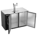 Beverage-Air DDN48HC-B 48" Kegerator Beer Dispenser w/ (2) Keg Capacity - (1) Column, Black, 115v thumbnail 2