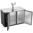 Beverage-Air DDN48HC-B 48" Kegerator Beer Dispenser w/ (2) 1/2 Keg Capacity - (1) Column, Black, 115v thumbnail 2