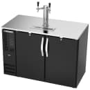 Beverage-Air DDN48HC-B 48" Kegerator Beer Dispenser w/ (2) 1/2 Keg Capacity - (1) Column, Black, 115v thumbnail 3