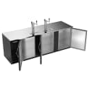 Beverage-Air DD94HC-B 95" Kegerator Beer Dispenser w/ (5) Keg Capacity - (2) Column, Black, 115v thumbnail 2