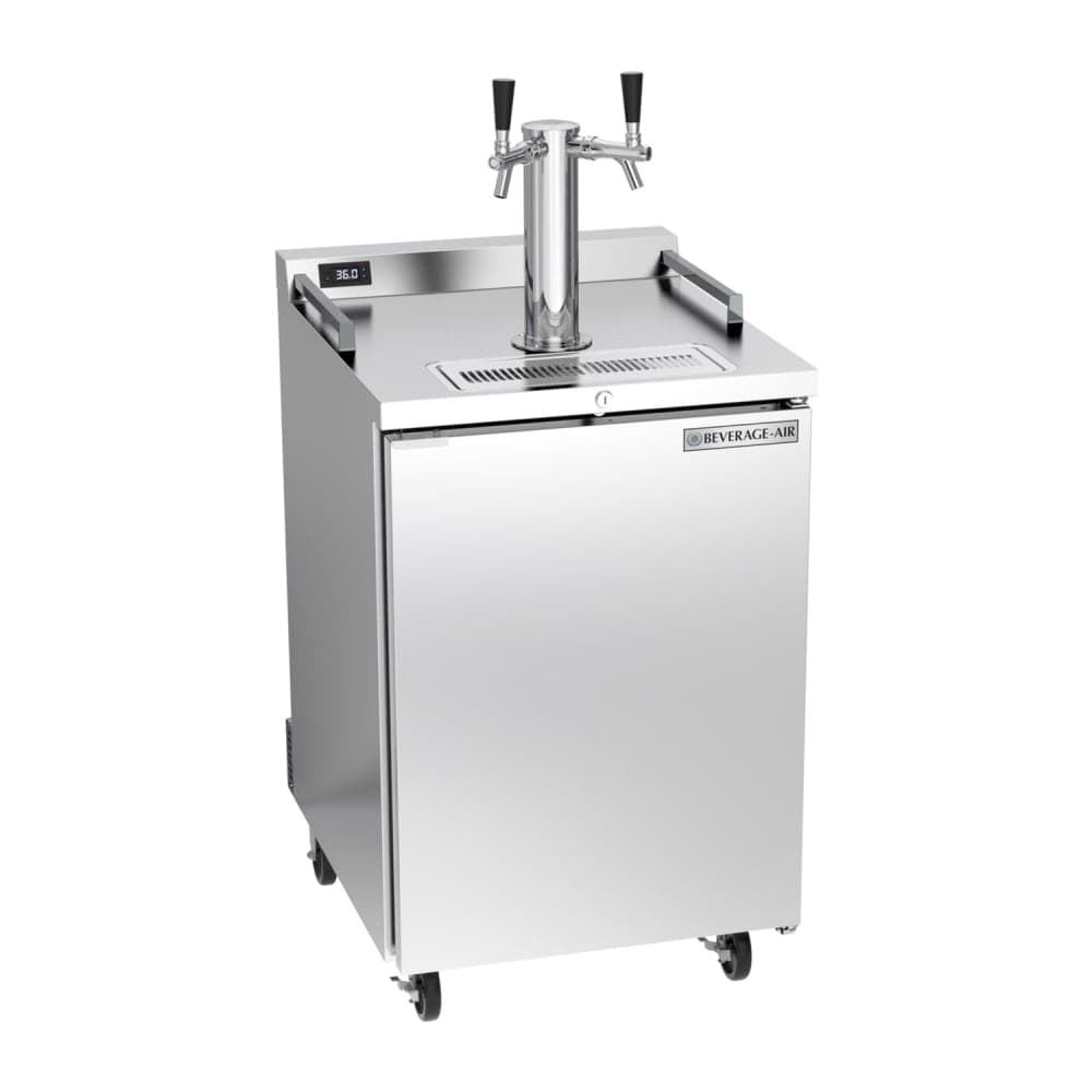 Beverage-Air DZ24HC-1-S 24" Kegerator Beer Dispenser w/ (4) 1/6 Keg Capacity - (1) Column, Stainless, 115v