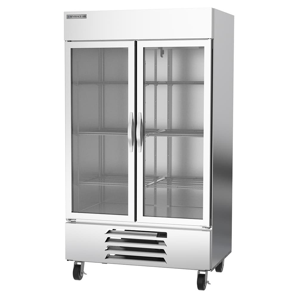 Beverage-Air HBF44HC-1-G 47" Horizon Series Two Section Reach In Freezer, (2) Left/Right Hinge Glass Doors, 115v