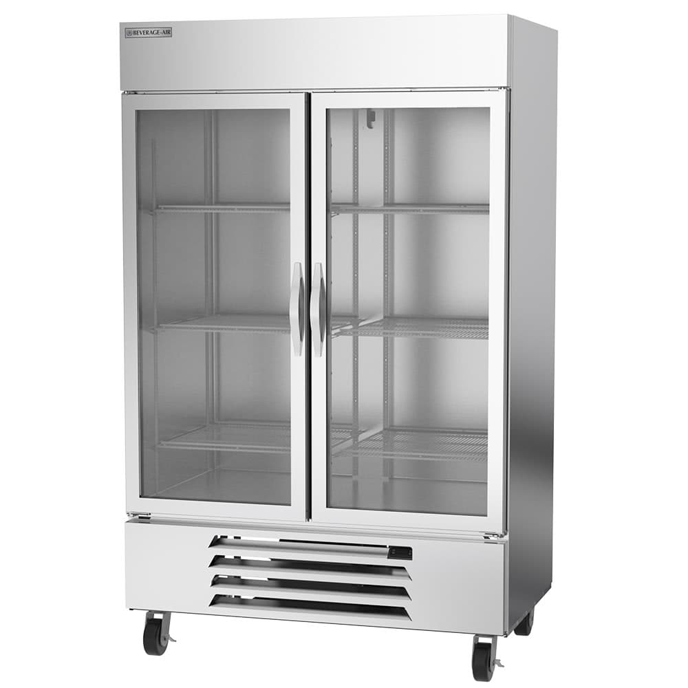 Beverage-Air HBF49HC-1-G 52" Horizon Series Two Section Reach In Freezer, (2) Left/Right Hinge Glass Doors, 115v