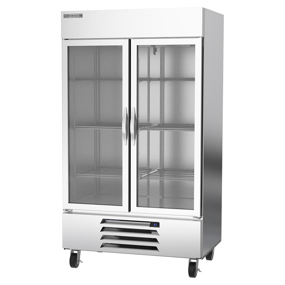 Beverage-Air HBR44HC-1-G 47" Two Section Reach In Refrigerator, (2) Left/Right Hinge Glass Doors, 115v