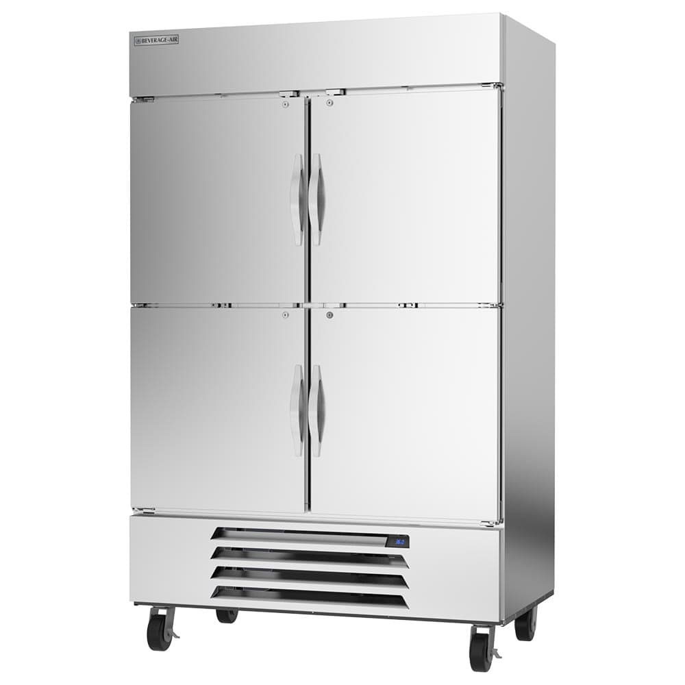 Beverage-Air HBR49HC-1-HS 52" Two Section Reach In Refrigerator, (4) Left/Right Hinge Solid Doors, 115v