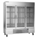 Beverage-Air HBR72HC-1-G 75" Three Section Reach In Refrigerator, (3) Left/Right Hinge Glass Doors, 115v thumbnail 3