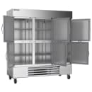 Beverage-Air HBR72HC-1-HS 75" Three Section Reach In Refrigerator, (6) Left/Right Hinge Solid Doors, 115v thumbnail 4