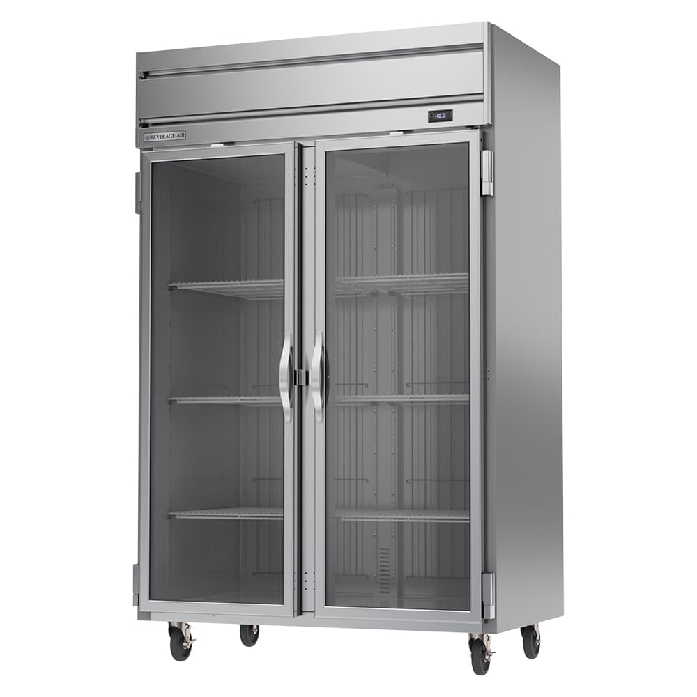Beverage-Air HF2HC-1G 52" Horizon Series Two Section Reach In Freezer, (2) Left/Right Hinge Glass Doors, 115v