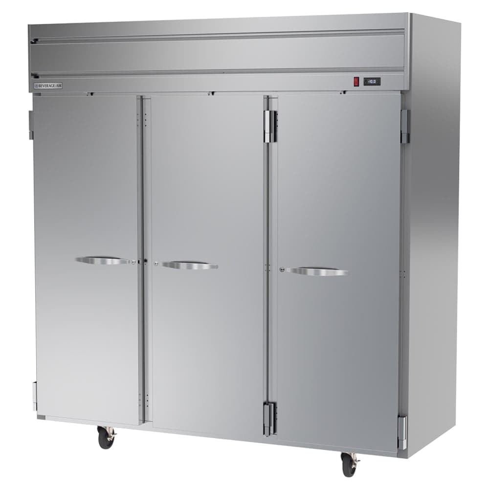 Beverage-Air HF3HC-1S 78" Horizon Series Three Section Reach In Freezer, (3) Left/Right Hinge Solid Doors, 115v