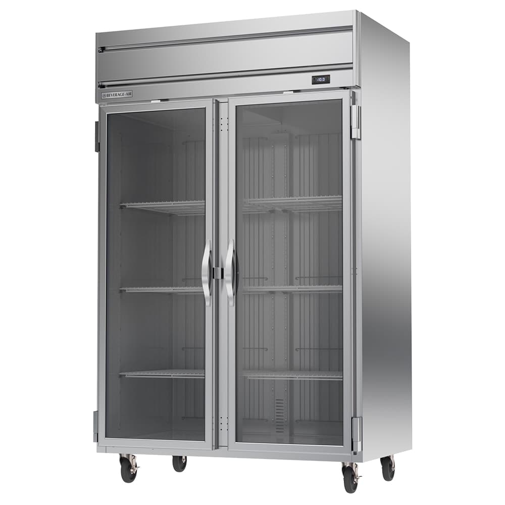Beverage-Air HFP2HC-1G 52" Horizon Series Two Section Reach In Freezer, (2) Right Hinge Glass Doors, 115v