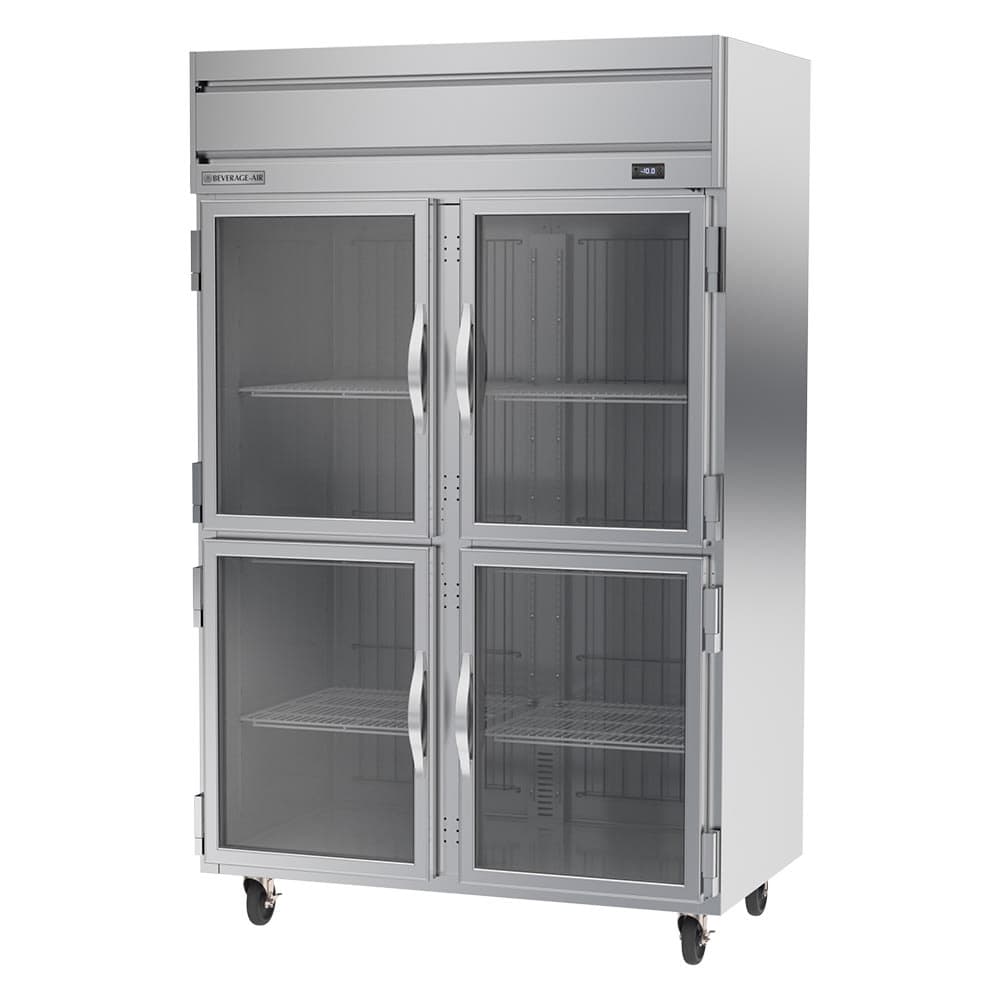 Beverage-Air HFP2HC-1HG 52" Horizon Series Two Section Reach In Freezer, (4) Left/Right Hinge Glass Doors, 115v