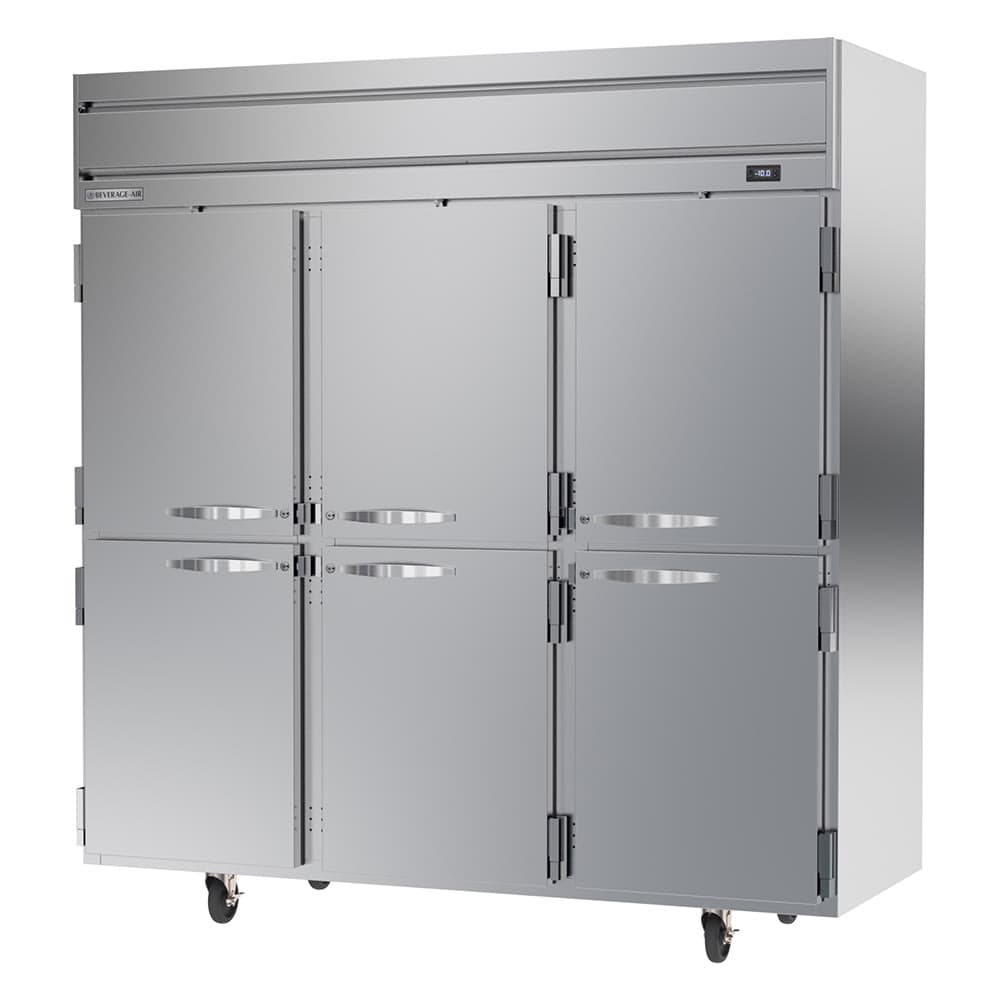 Beverage-Air HFP3HC-1HS 78" Horizon Series Three Section Reach In Freezer, (6) Left/Right Hinge Solid Doors, 115v