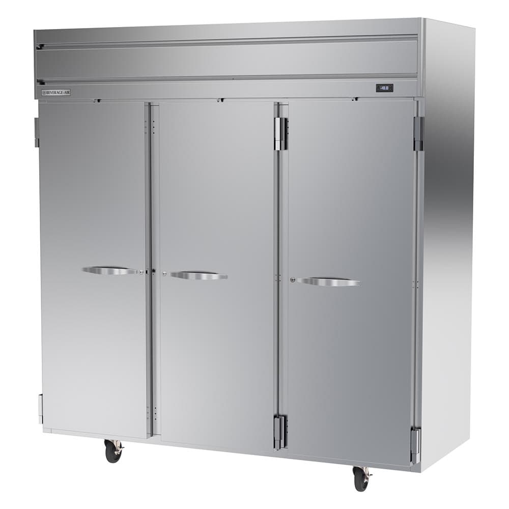 Beverage-Air HFP3HC-1S 78" Horizon Series Three Section Reach In Freezer, (3) Left/Right Hinge Solid Doors, 115v