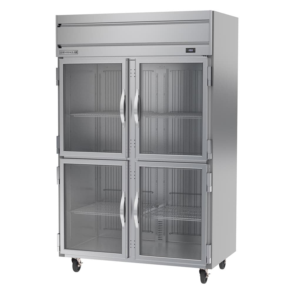 Beverage-Air HFS2HC-1HG 52" Horizon Series Two Section Reach In Freezer, (4) Left/Right Hinge Glass Doors, 115v
