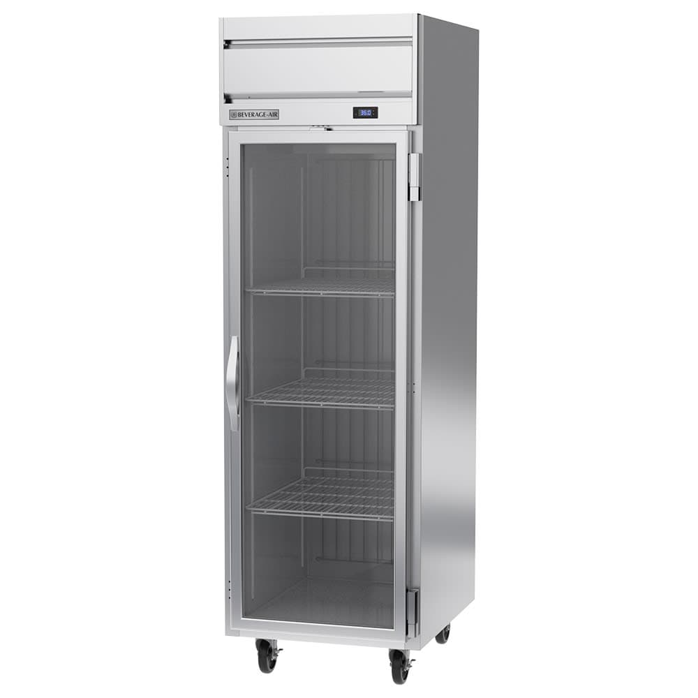 Beverage-Air HR1HC-1G 26" One Section Reach In Refrigerator, (1) Right Hinged Glass Door, 115v