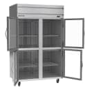 Beverage-Air HR2HC-1HG 52" Two Section Reach In Refrigerator - (4) Left/Right Hinge Glass Doors, 115v thumbnail 4