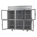 Beverage-Air HR3HC-1HG 78" Three Section Reach In Refrigerator - (6) Left/Right Hinge Glass Doors, 115v thumbnail 2