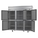 Beverage-Air HR3HC-1HS 78" Three Section Reach In Refrigerator - (6) Left/Right Hinge Solid Doors, 115v thumbnail 2