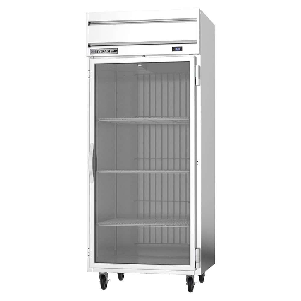 Beverage-Air HRP1WHC-1G 35" One Section Reach In Refrigerator, (1) Right Hinge Glass Door, 115v
