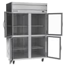 Beverage-Air HRP2HC-1HG 52" Two Section Reach In Refrigerator, (4) Left/Right Hinge Glass Doors, 115v thumbnail 4