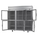 Beverage-Air HRP3HC-1HG 78" Three Section Reach In Refrigerator, (6) Left/Right Hinge Glass Doors, 115v thumbnail 2