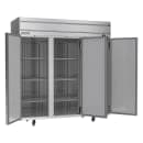 Beverage-Air HRP3HC-1S 78" Three Section Reach In Refrigerator, (3) Left/Right Hinge Solid Doors, 115v thumbnail 4