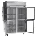 Beverage-Air HRPS2HC-1HG 52" Two Section Reach In Refrigerator, (4) Left/Right Hinge Glass Doors, 115v thumbnail 4