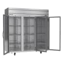 Beverage-Air HRS3HC-1G 78" Three Section Reach In Refrigerator, (3) Left/Right Hinge Glass Doors, 115v thumbnail 4