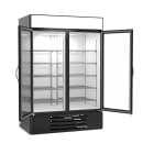 Beverage-Air MMF49HC-1-B-IQ 52" Two Section Display Freezer w/ Swing Doors - Bottom Mount Compressor, Black, 115v thumbnail 2
