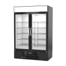 Beverage-Air MMF49HC-1-B-IQ 52" Two Section Display Freezer w/ Swing Doors - Bottom Mount Compressor, Black, 115v thumbnail 3