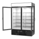 Beverage-Air MMF49HC-1-B-IQ 52" Two Section Display Freezer w/ Swing Doors - Bottom Mount Compressor, Black, 115v thumbnail 4