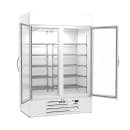 Beverage-Air MMF49HC-1-W-IQ 52" Two Section Display Freezer w/ Swing Doors - Bottom Mount Compressor, White, 115v thumbnail 2