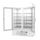 Beverage-Air MMF49HC-1-W-IQ 52" Two Section Display Freezer w/ Swing Doors - Bottom Mount Compressor, White, 115v thumbnail 4
