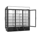 Beverage-Air MMF72HC-1-B 75" Three Section Display Freezer w/ Swing Doors - Bottom Mount Compressor, Black, 230v thumbnail 2