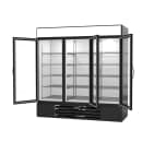 Beverage-Air MMF72HC-1-B 75" Three Section Display Freezer w/ Swing Doors - Bottom Mount Compressor, Black, 230v thumbnail 4