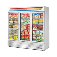 Beverage-Air MMF72HC-1-B 75" Three Section Display Freezer w/ Swing Doors - Bottom Mount Compressor, Black, 230v thumbnail 6