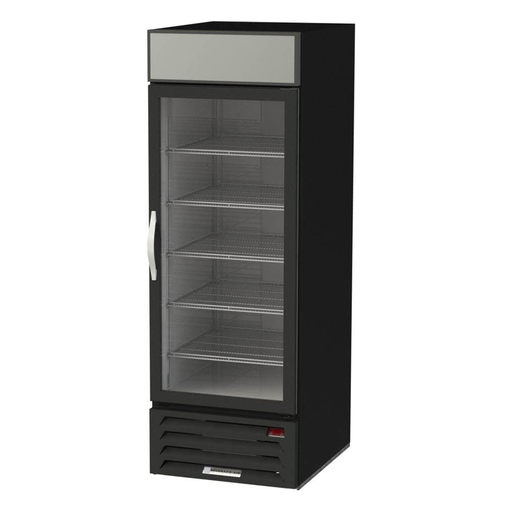 Beverage-Air MMR23HC-1-B 27 1/4" MarketMax™ One Section Glass Door Merchandiser - (1) Right Hinge Door, Black, 115v