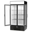 Beverage-Air MMR35HC-1-B 39 1/2" MarketMax™ Two Section Glass Door Merchandiser - (2) Left/Right Hinge Doors, Black, 115v thumbnail 2