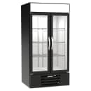 Beverage-Air MMR35HC-1-B 39 1/2" MarketMax™ Two Section Glass Door Merchandiser - (2) Left/Right Hinge Doors, Black, 115v thumbnail 3