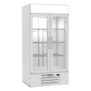 Beverage-Air MMR35HC-1-W 39 1/2" MarketMax™ Two Section Glass Door Merchandiser - (2) Left/Right Hinge Doors, White, 115v thumbnail 3