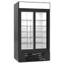 Beverage-Air MMR38HC-1-B 43 1/2" MarketMax™ Two Section Glass Door Merchandiser - (2) Sliding Doors, Black, 115v thumbnail 3