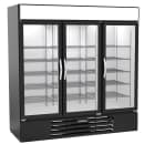 Beverage-Air MMR72HC-1-B 75" MarketMax™ Three Section Glass Door Merchandiser - (3) Left/Right Hinge Doors, Black, 115v thumbnail 3