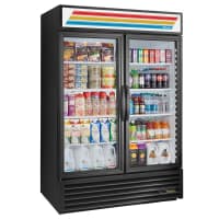 Beverage-Air MT49-1B 47 1/8" MarketMax™ Two Section Glass Door Merchandiser - (2) Left/Right Hinge Doors, Black, 115v thumbnail 2