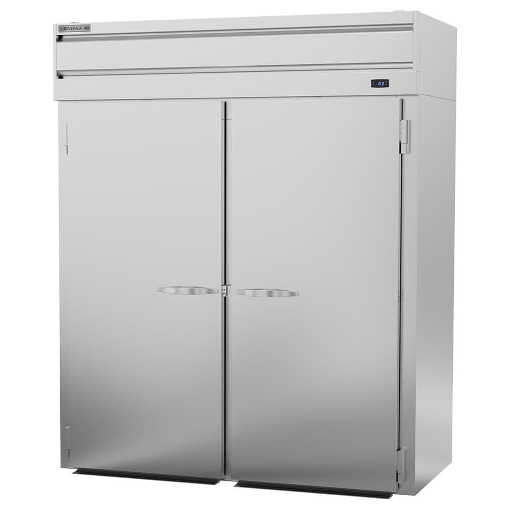 Beverage-Air PFI2HC-1AS 68 7/8" P Series Two Section Roll In Freezer, (2) Left/Right Hinge Solid Doors, 115v