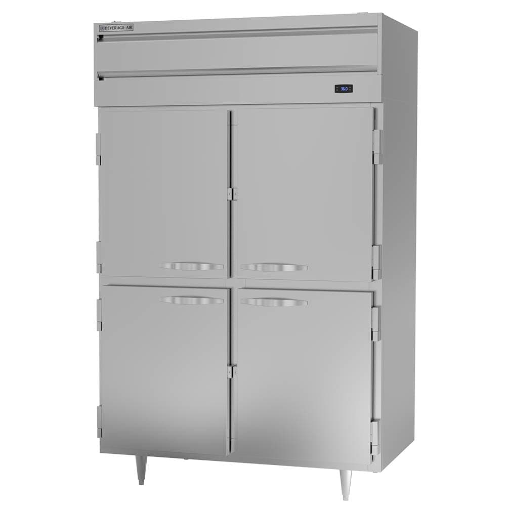 Beverage-Air PR2HC-1AHS 52" Two Section Reach In Refrigerator, (4) Left/Right Hinge Solid Doors, 115v
