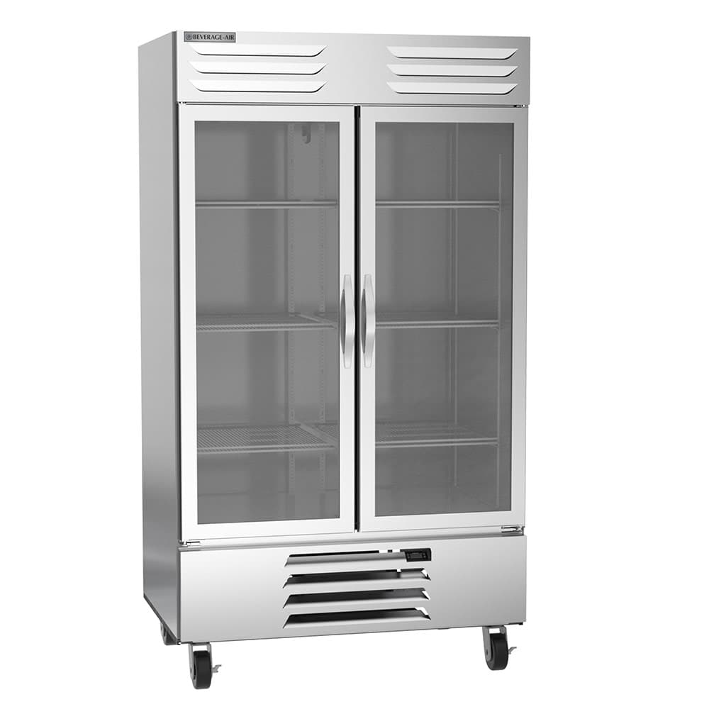 Beverage-Air RB44HC-1G 47" Two Section Reach In Refrigerator, (2) Left/Right Hinge Glass Doors, 115v